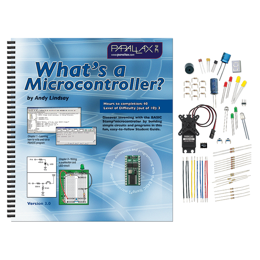 What's a Microcontroller? Parts Kit and Text image 0