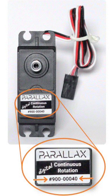 Parallax Continuous Rotation Servo Factory Centered image 0